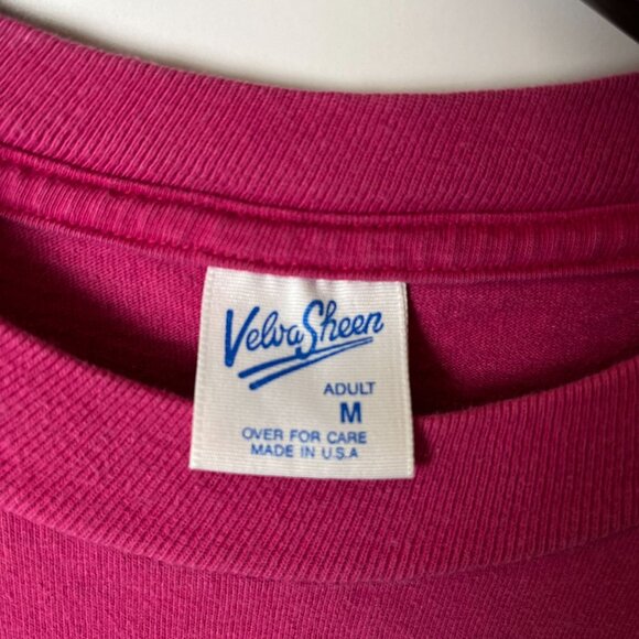 Vintage 80s Myrtle Beach Mickey Mouse T Shirt Pink Medium M USA Cartoon Solid - Picture 4 of 14